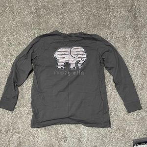 Womens Grey Ivory Ella 3/4 Sleeve T-Shirt